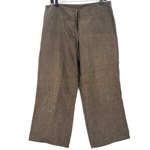 Eileen Fisher Brown Simple Capris Pants‎ Lightweight Unlined Size M